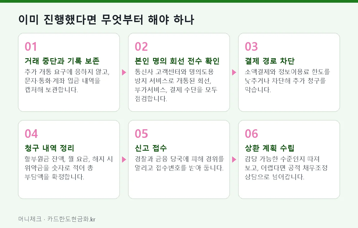 이미 진행했다면 무엇부터 해야 하나