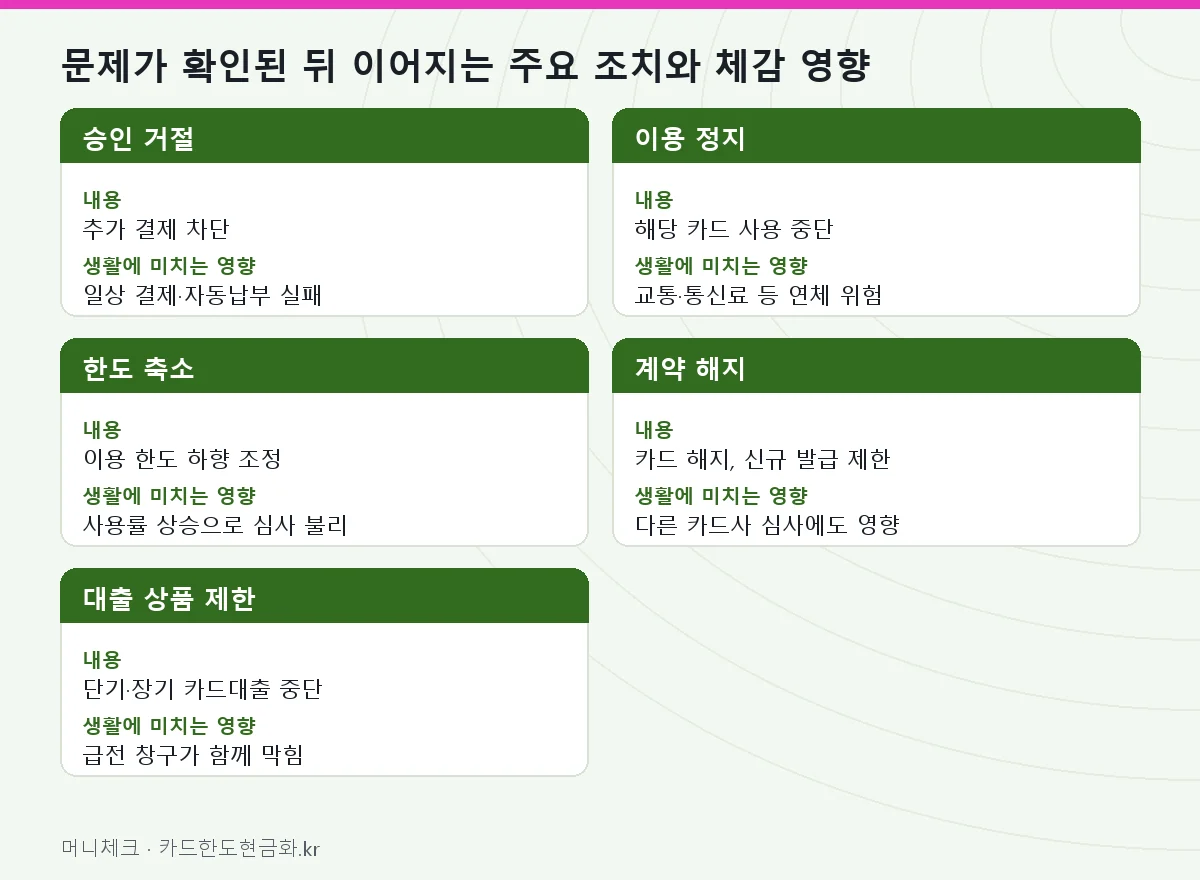 문제가 확인된 뒤 이어지는 주요 조치와 체감 영향